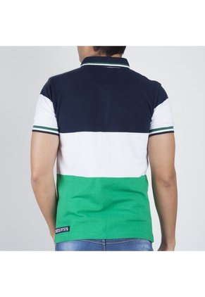 Camiseta Tipo Polo Paul Smith Azul-Blanco-Verde