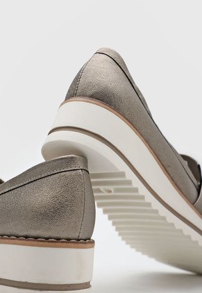 Mocasín Plateado-Blanco-Café PD Aitana