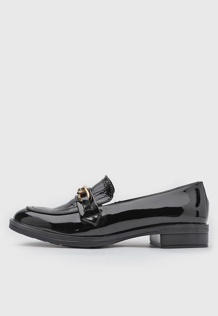 Mocasín Negro-Dorado PD Dalila