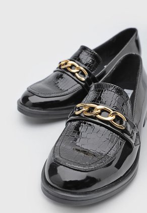 Mocasín Negro-Dorado PD Dalila