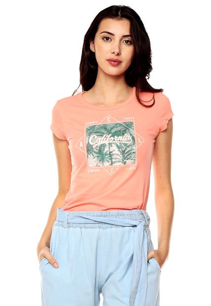 Camiseta Coral Neón People Éxito - Compra Ahora | Dafiti Colombia
