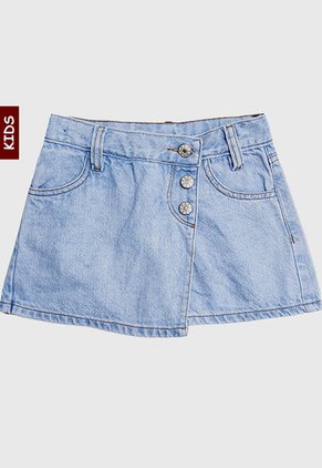 Falda Short Azul Claro People Éxito