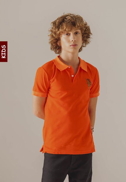 Polo Naranja-Negro People Éxito