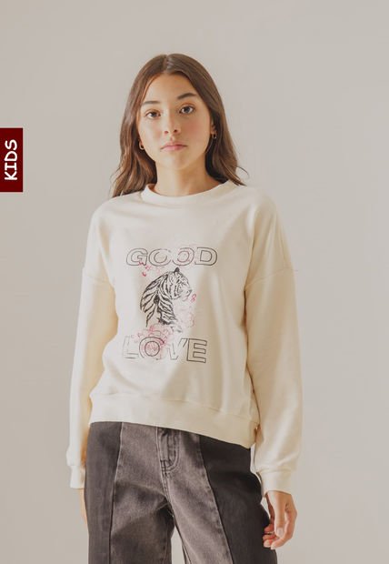 Buzo Beige-Negro-Magenta People Éxito