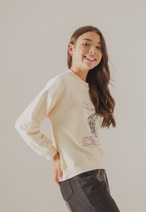 Buzo Beige-Negro-Magenta People Éxito