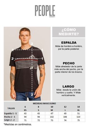 Camiseta Manga Sisa Hombre  PEOPLE