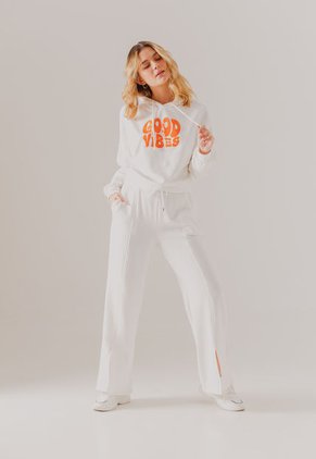 Pantalón Sudadera Marfil People Éxito