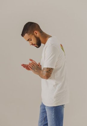 Camiseta Marfil-Multicolor People Éxito