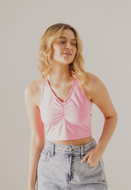 Crop Top Rosa People Éxito