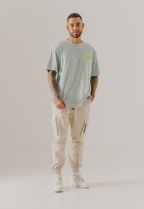 Camiseta Verde Menta-Amarillo-Naranja People Éxito