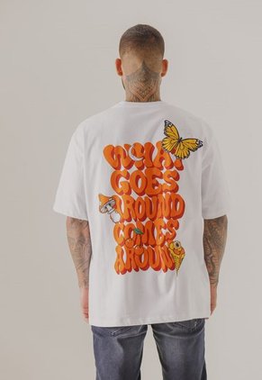 Camiseta Blanco-Naranja-Rojo People Éxito