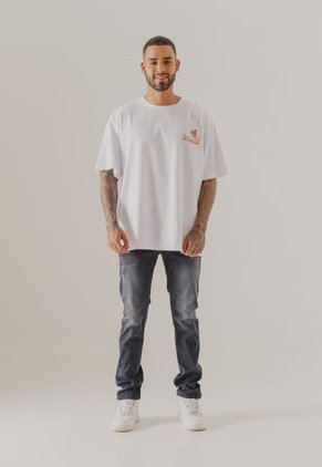 Camiseta Blanco-Naranja-Rojo People Éxito