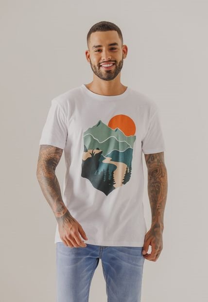 Camiseta Blanco-Multicolor People Éxito