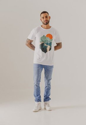 Camiseta Blanco-Multicolor People Éxito