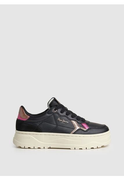 Tenis Pepe Jeans Kore Poppy W Para Mujer Color Negro