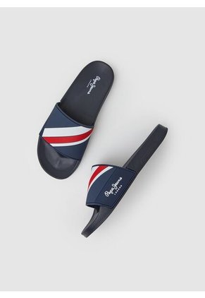 Slider Texture Azul Y Blanco Para Hombre