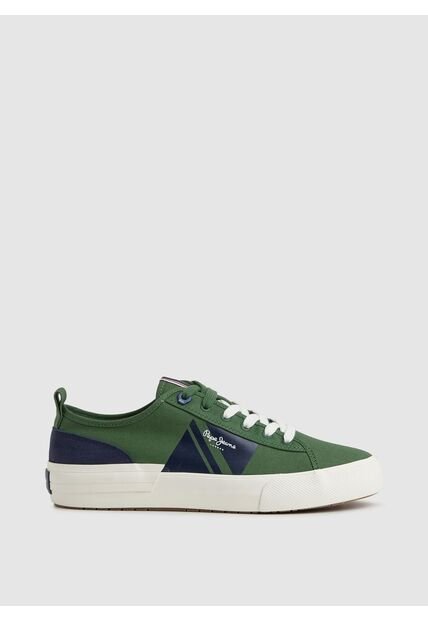 Tenis Pepe Jeans Allen Flag Para Hombre Color Verde