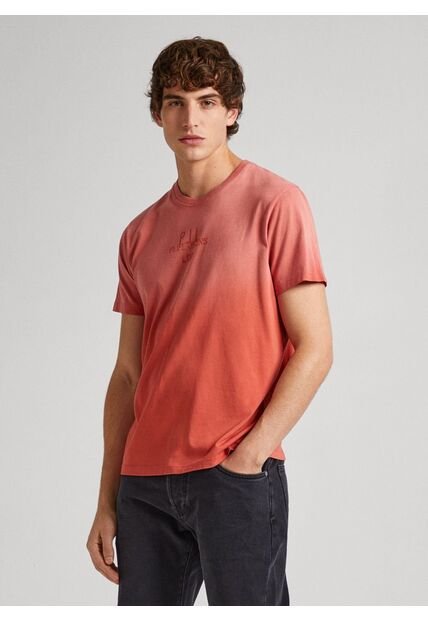 Camiseta Pepe Jeans Para Hombre Crew Color Naranja