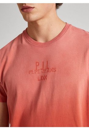 Camiseta Pepe Jeans Para Hombre Crew Color Naranja