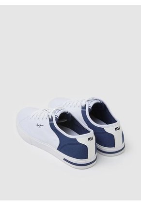 Tenis Pepe Jeans Kenton Road M Para Hombre Blanco Y Azul