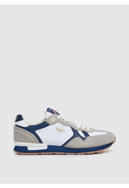Tenis Pepe Jeans Brit Retro M Para Hombre Color Gris Y Blanco