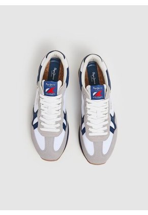 Tenis Pepe Jeans Brit Retro M Para Hombre Color Gris Y Blanco