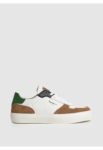 Tenis Pepe Jeans Yogi Street Para Hombre Color Blanco Y Café Pepe Jeans