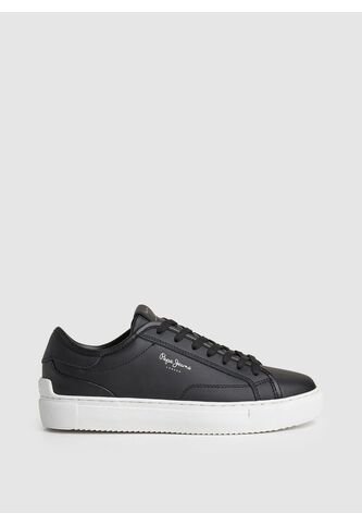 Tenis Pepe Jeans Para Mujer Adams Basy Color Negro Blanco Pepe Jeans