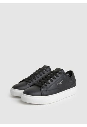 Tenis Pepe Jeans Para Mujer Adams Basy Color Negro Blanco