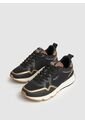 Tenis Brit Pro Nice Negro Y Dorado Para Mujer de Pepe Jeans