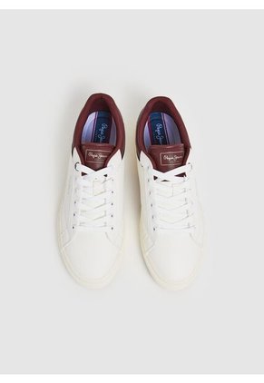 Tenis Para Hombre Kenton Journey M Blanco Y Rojo
