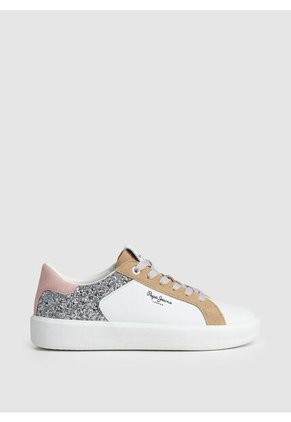Tenis Dobbie Mix Blanco Y Beige Para Mujer