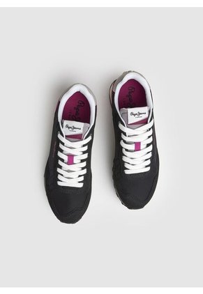 Tenis Pepe Jeans Natch One W Para Mujer Color Negro Y Rosa