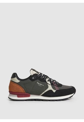 Tenis Pepe Jeans Brit Print M Para Hombre Color Negro Pepe Jeans