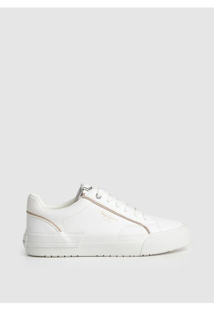 Tenis Pepe Jeans Allen Low Para Mujer Color Blanco