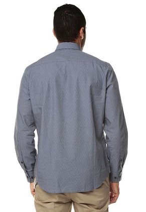 Camisa Azul Grisáceo Perry Ellis