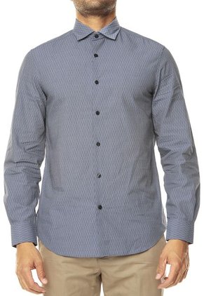 Camisa Azul Grisáceo Perry Ellis