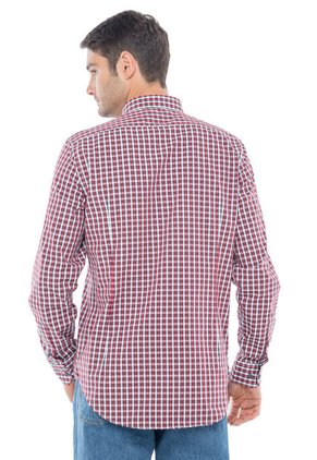 Camisa Rojo-Gris Perry Ellis