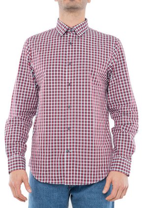 Camisa Rojo-Gris Perry Ellis