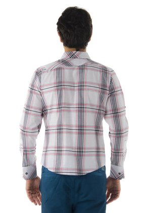 Camisa Pier Nine Blanco-Gris-Rojo