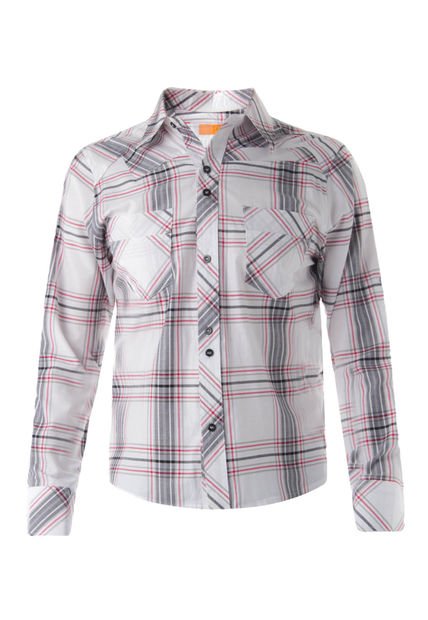 Camisa Pier Nine Blanco-Gris-Rojo