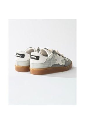 Tenis Pisos Para Hombre Flat Gris Artico Tiza