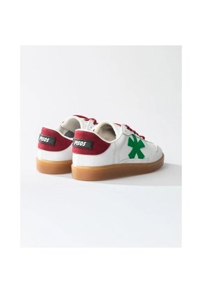 Tenis Pisos Para Hombre Flat Blanco Puro Vino Pino