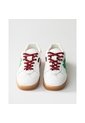 Tenis Pisos Para Hombre Flat Blanco Puro Vino Pino de Pisos