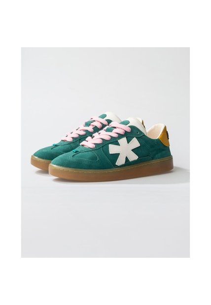 Tenis Pisos Para Mujer Flat Turquesa Mostaza Tiza