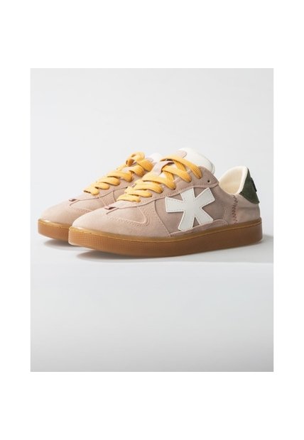 Tenis Pisos Para Mujer Flat Rosa Palido Oliva Tiza