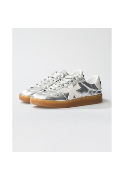 Tenis Pisos Para Hombre Flat Silver Tiza