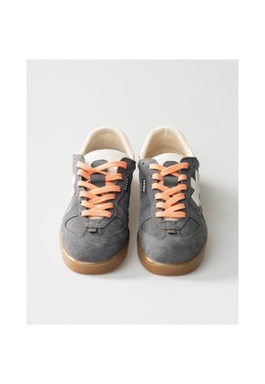 Tenis Pisos Para Mujer Flat Gris Mouse Amarillo Tiza