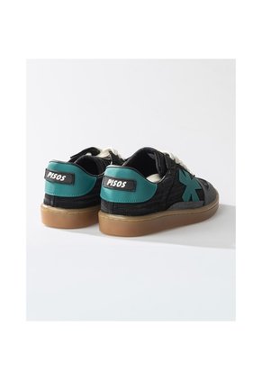 Tenis Pisos Para Hombre Flat Gris Power Verde