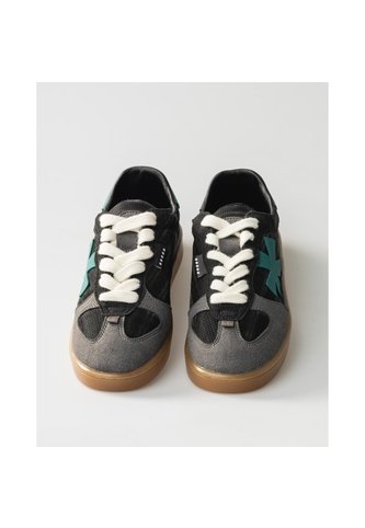 Tenis Pisos Para Hombre Flat Gris Power Verde Pisos